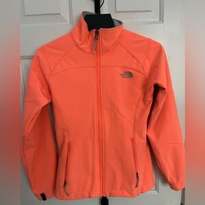 XS NorthFace jackets, orange